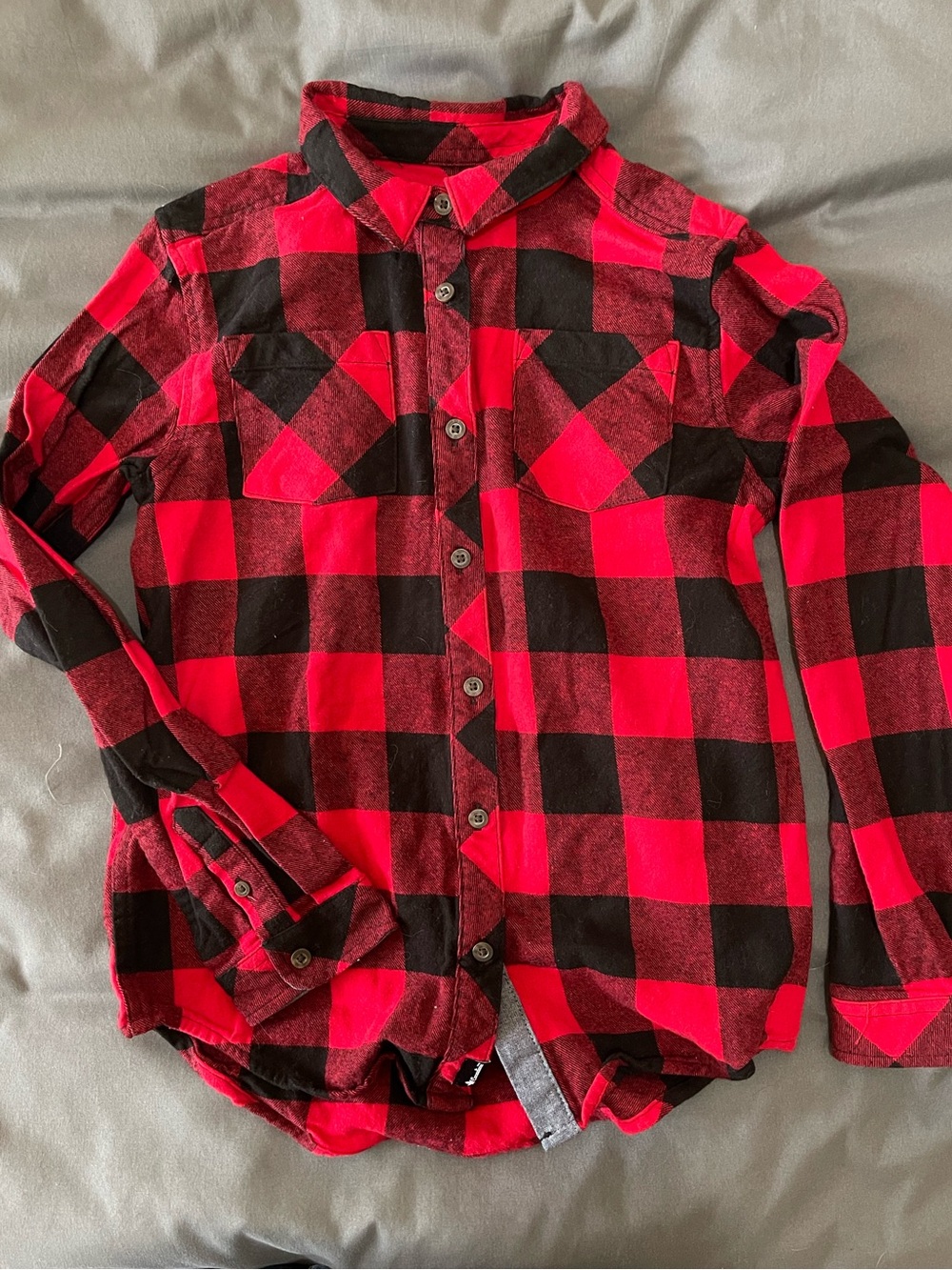 Kids Red & Black Buffalo Plaid Button-Down Shirt - Classic Style